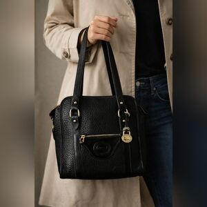Vintage DOONEY & BOURKE USA Made Pebbled Black Shoulder Bag